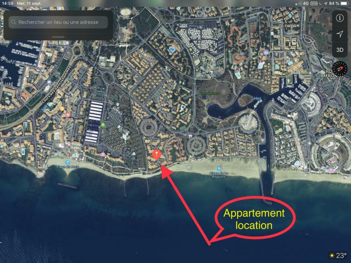 Residence Le Neptuna T2 Direct Plage Wifi Clim Agde Εξωτερικό φωτογραφία
